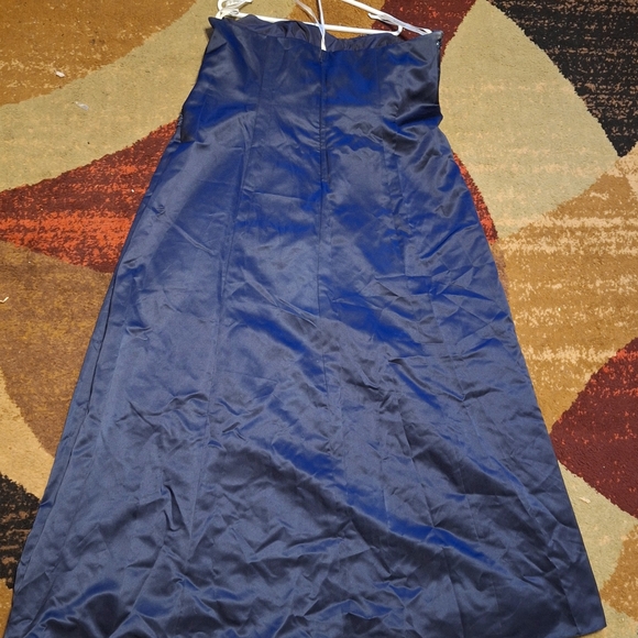 David's Bridal Strapless Midnight Blue Gown - Picture 3 of 5